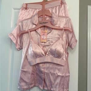 Juicy Couture Blush Satin Pajama Set